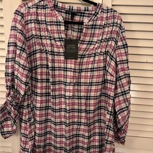 NWT Lane Bryant Plaid Women's Top